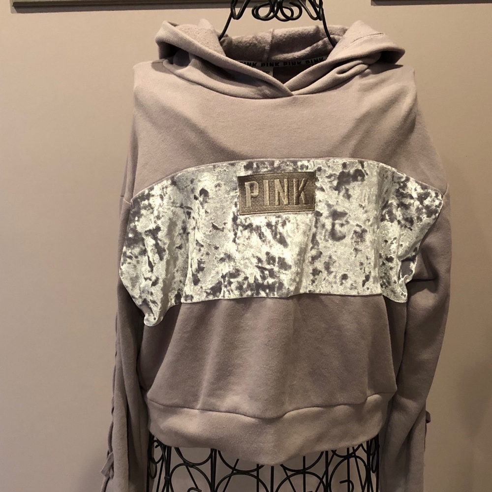 Victoria Secret PINK Velvet Crop Hoodie
